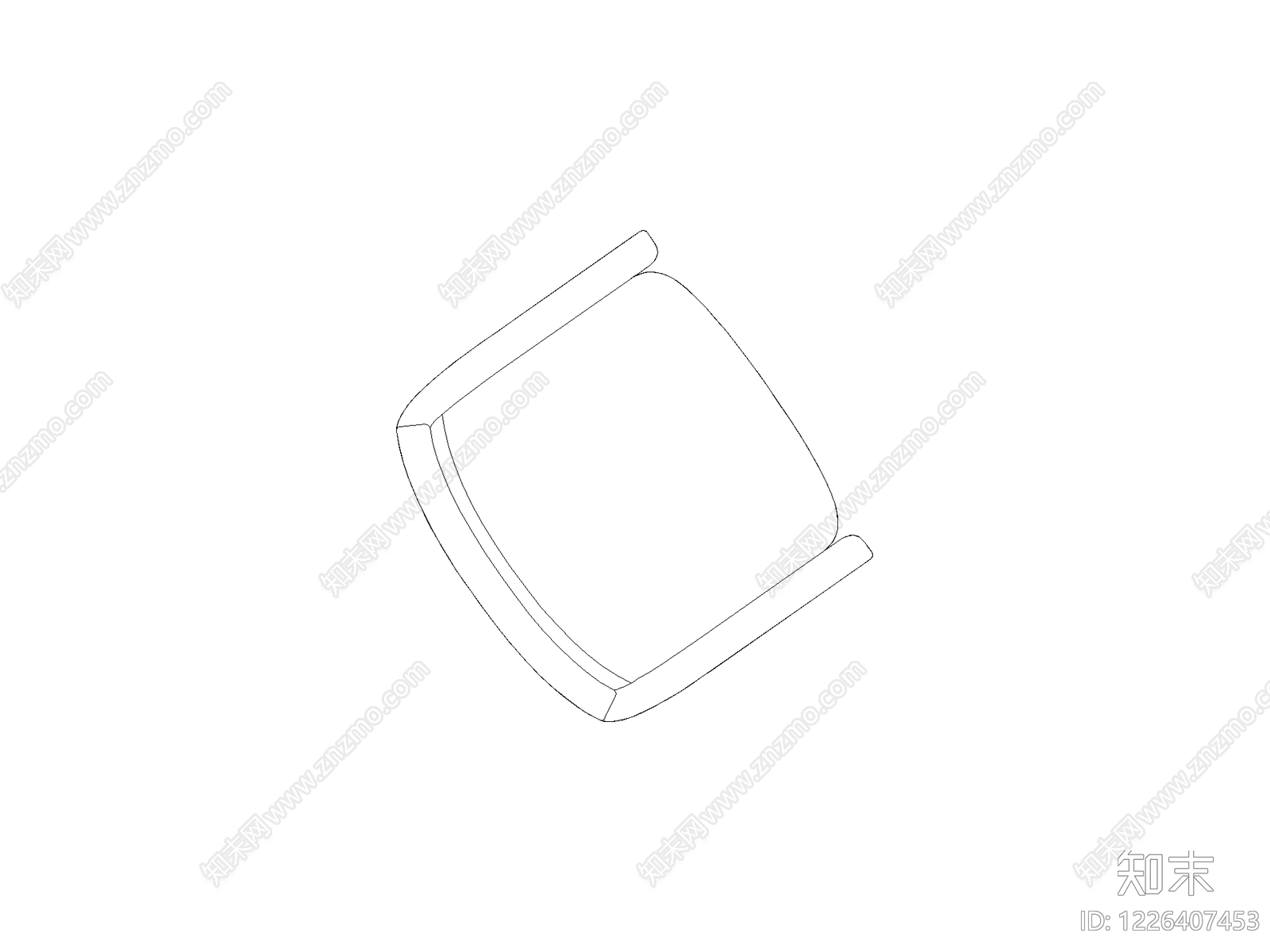 椅子cad施工图下载【ID:1226407453】