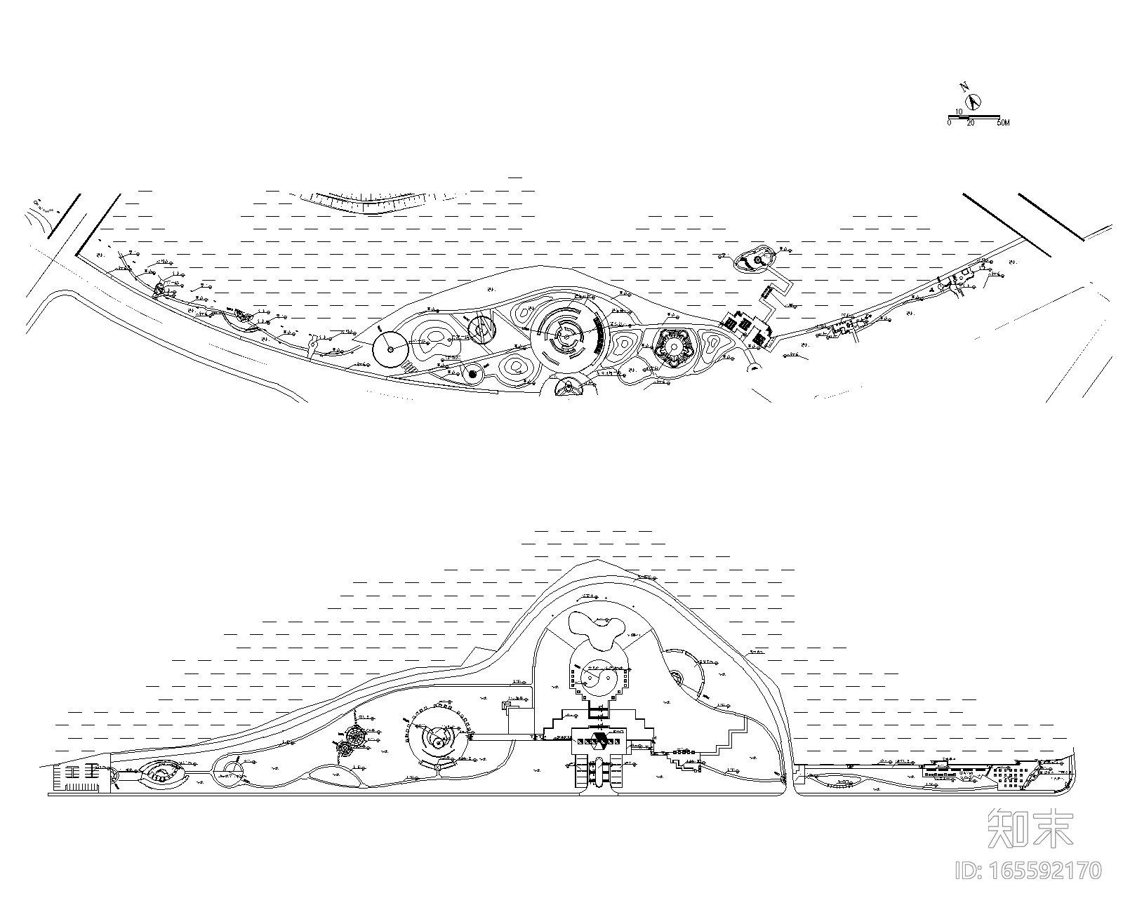 [江西]某滨湖公园景观设计施工图cad施工图下载【ID:165592170】