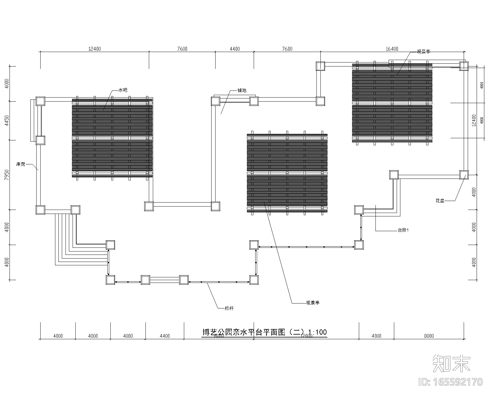 [江西]某滨湖公园景观设计施工图cad施工图下载【ID:165592170】