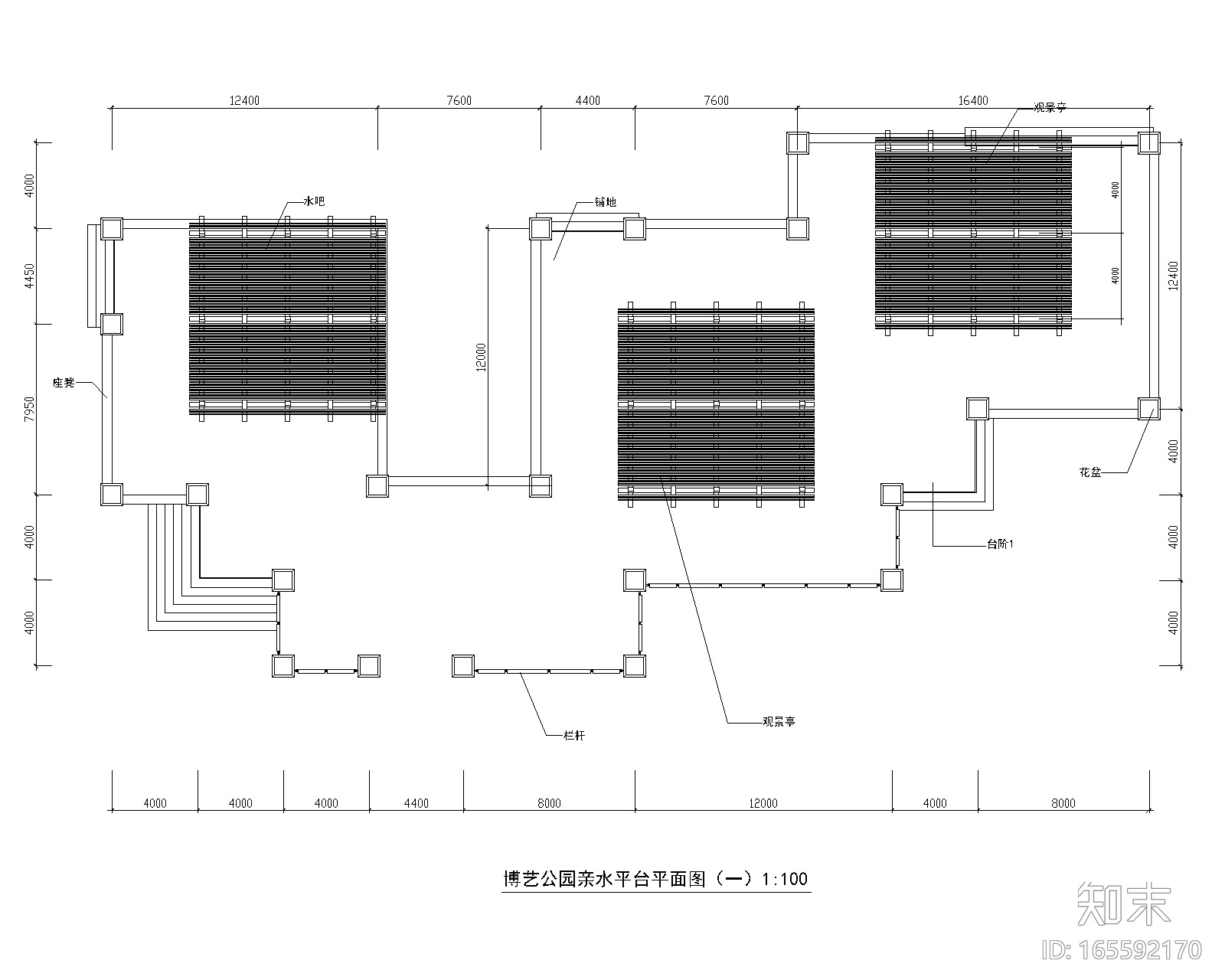 [江西]某滨湖公园景观设计施工图cad施工图下载【ID:165592170】