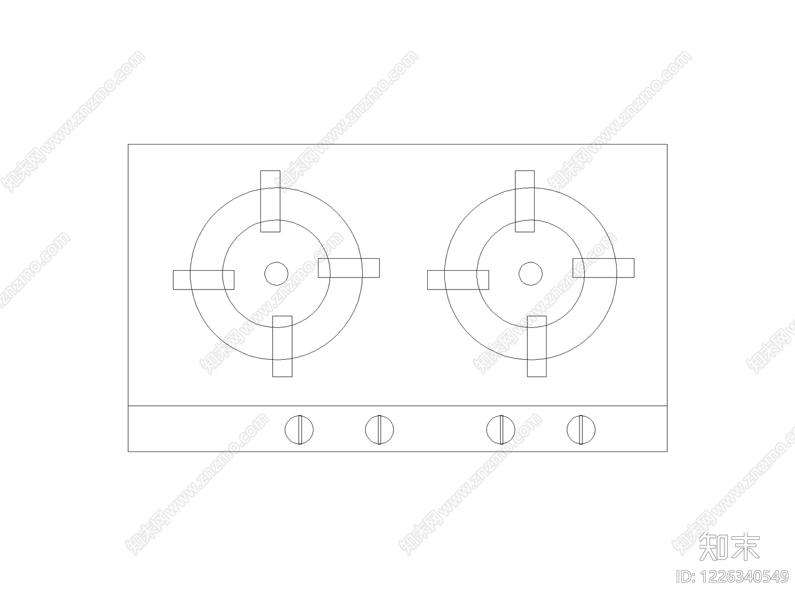 现代开关插座CAD图纸