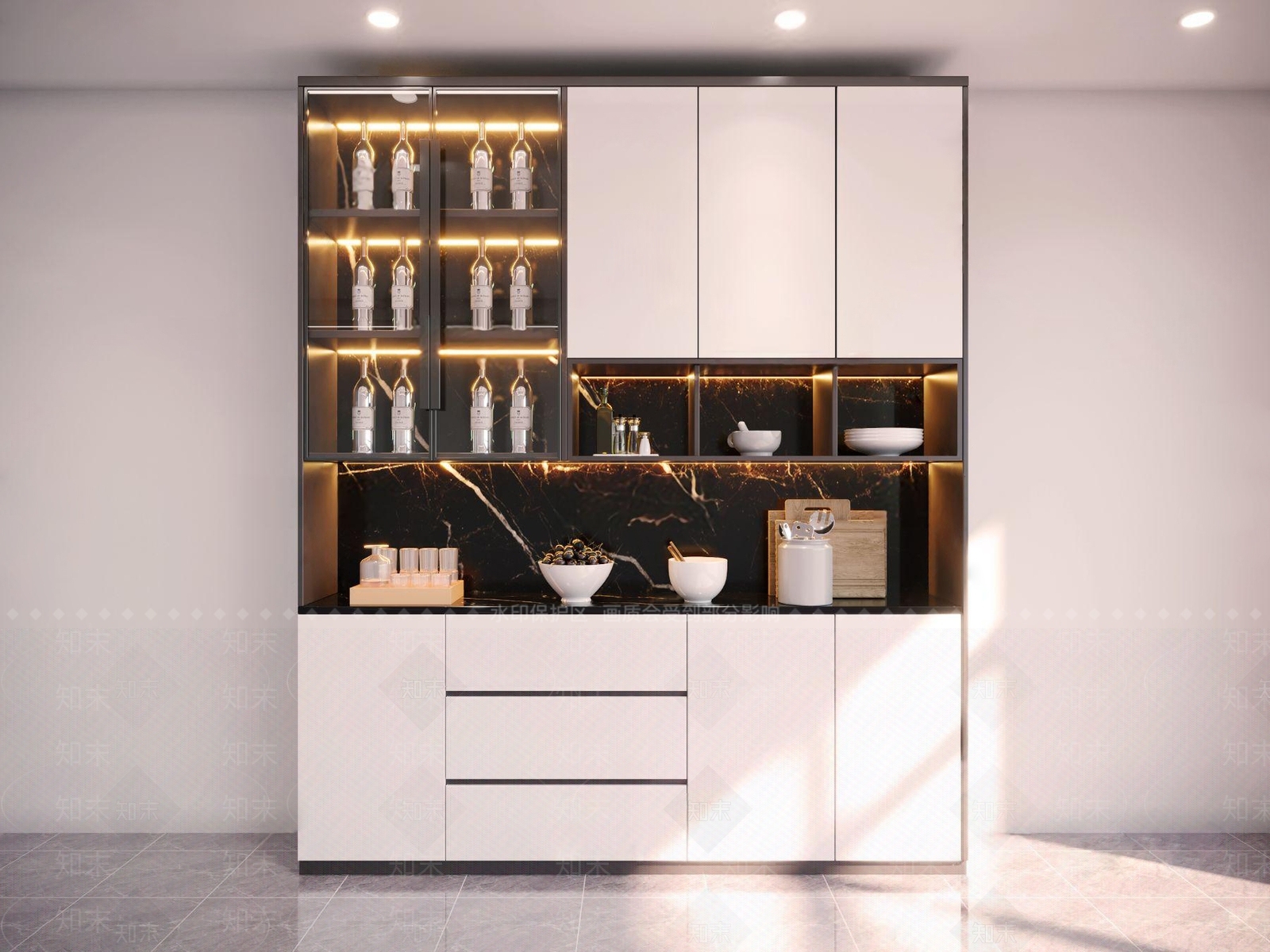 现代酒柜3D模型下载【ID:1121137649】