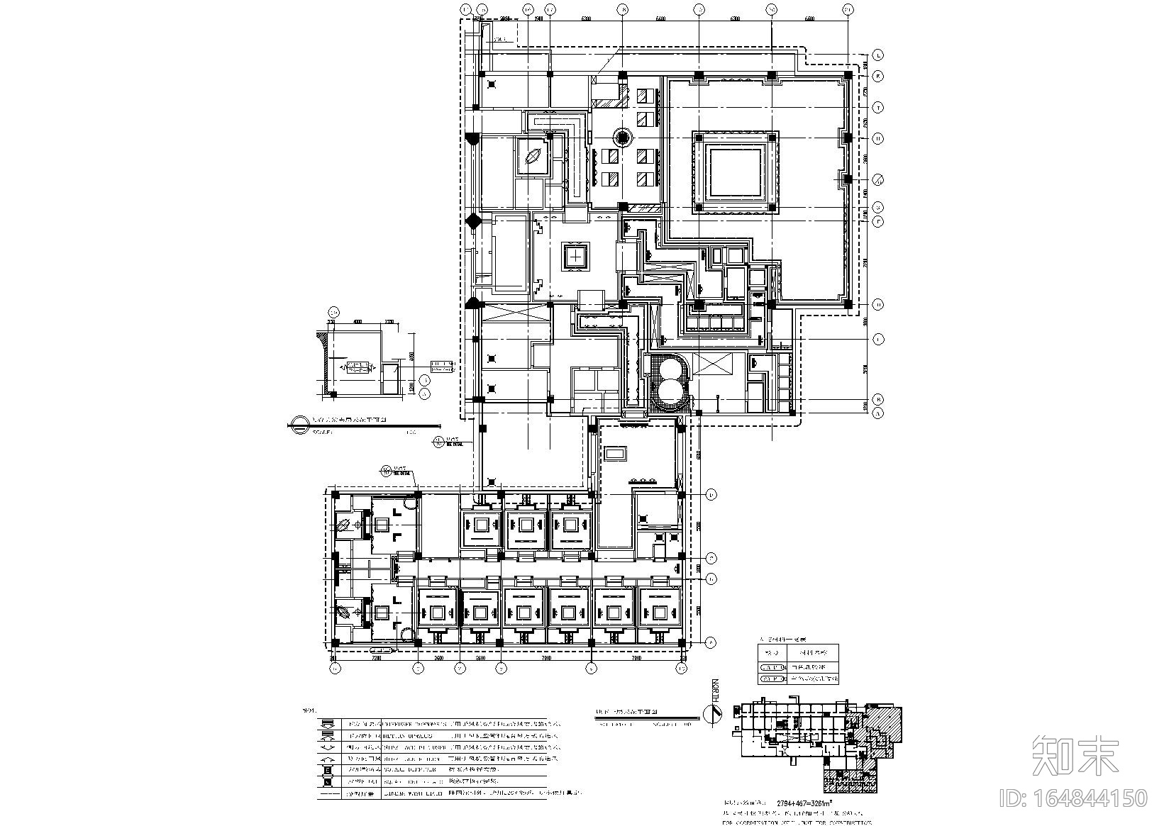 [北京]北京吉林大厦SPA会所区整套图纸cad施工图下载【ID:164844150】