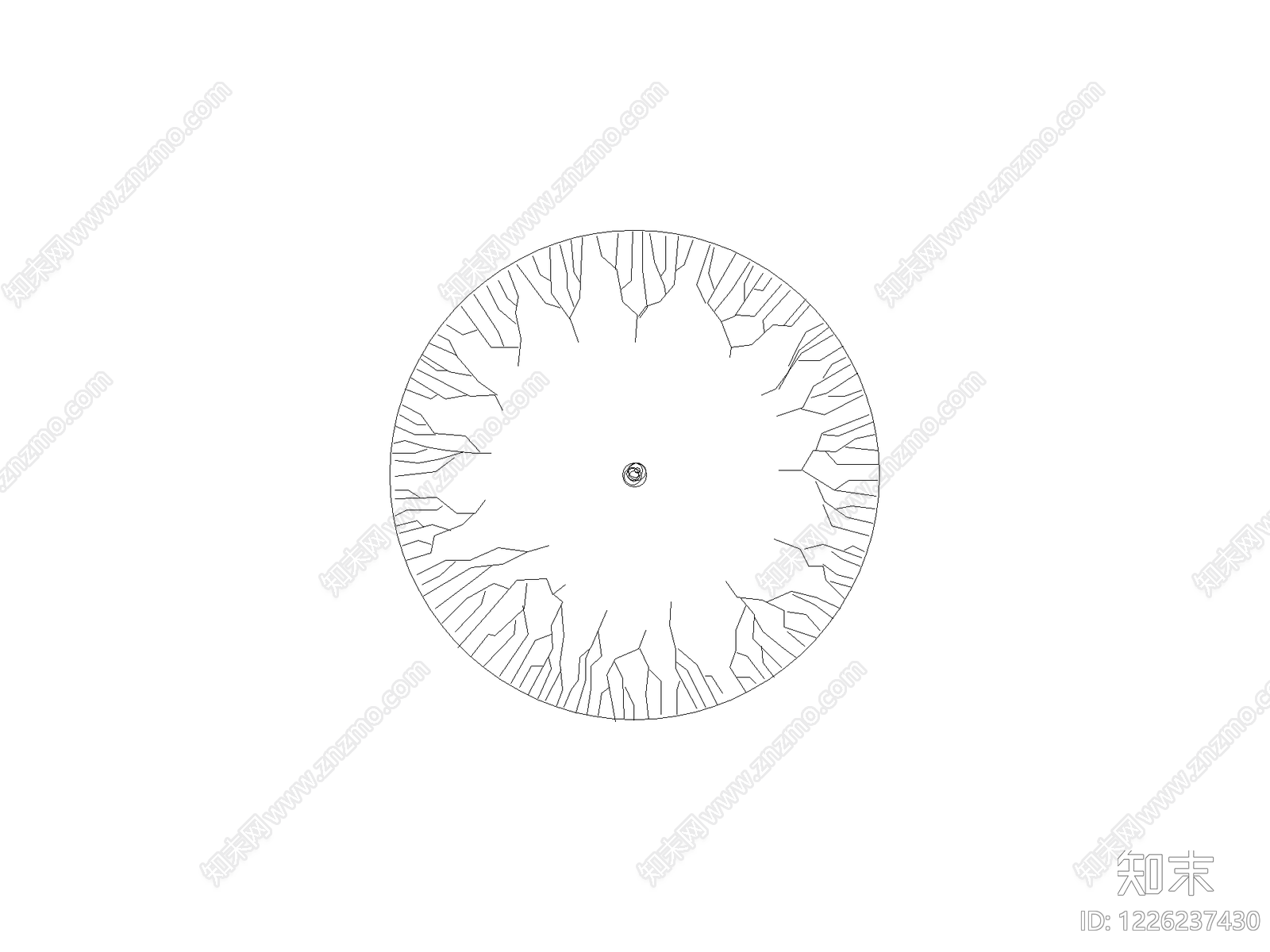 现代乔木种植CAD图纸