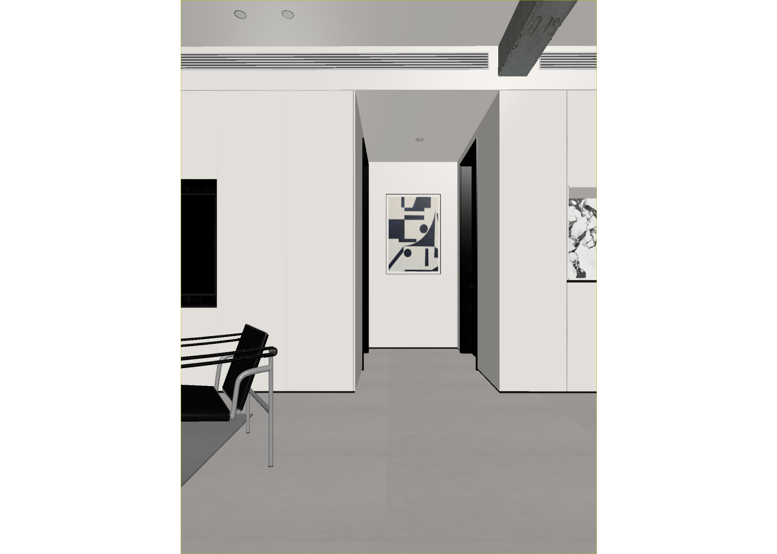 现代走廊3D模型下载【ID:1214790831】