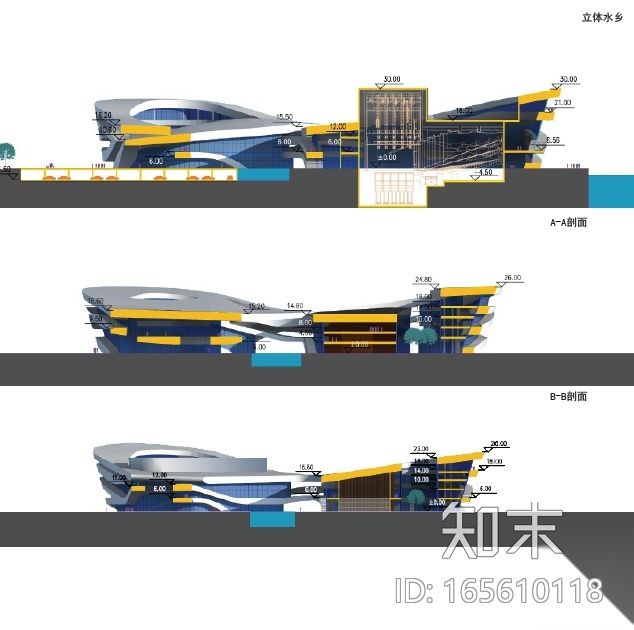 [江苏]盐城文化中心多套建筑方案展示施工图下载【ID:165610118】