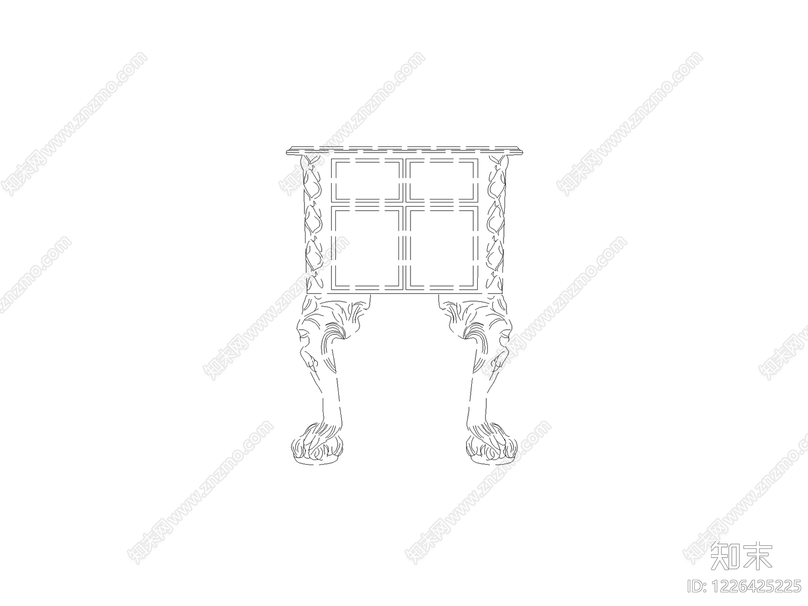 桌子cad施工图下载【ID:1226425225】