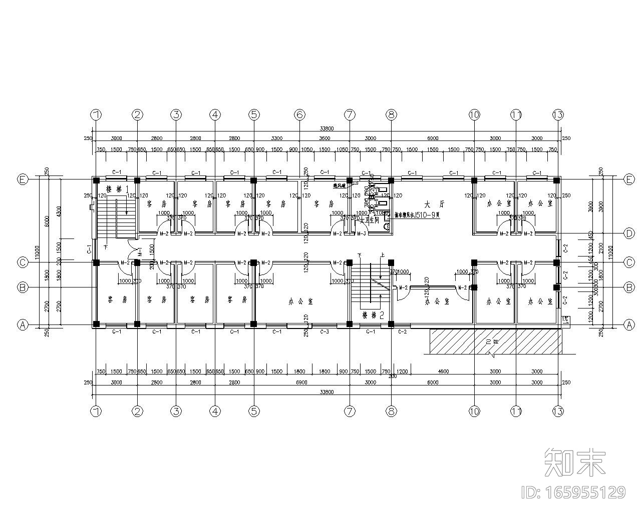 综合办公楼施工图下载【ID:165955129】