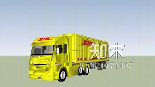 DHL卡车SU模型下载【ID:421171907】