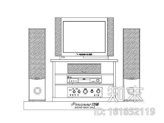 电视及柜图块集cad施工图下载【ID:161852119】
