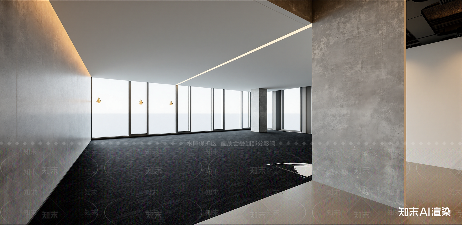 现代办公大堂SU模型下载【ID:1215205925】