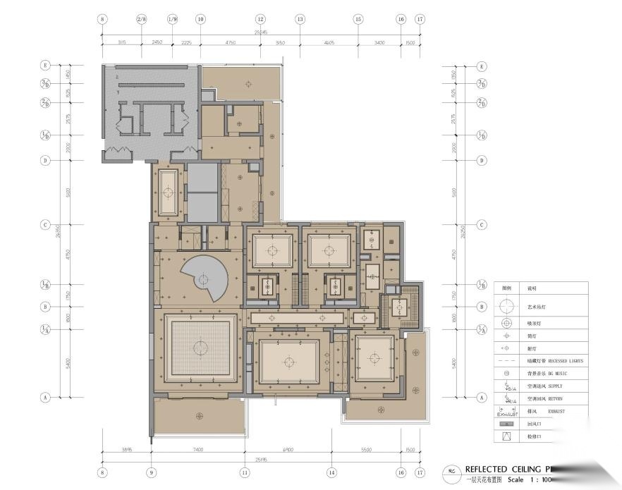 [上海]-汤臣一品复式豪宅730㎡施工图+效果cad施工图下载【ID:160015154】