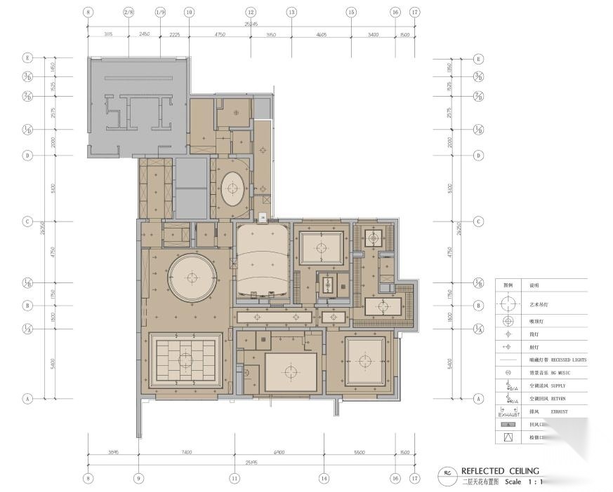 [上海]-汤臣一品复式豪宅730㎡施工图+效果cad施工图下载【ID:160015154】