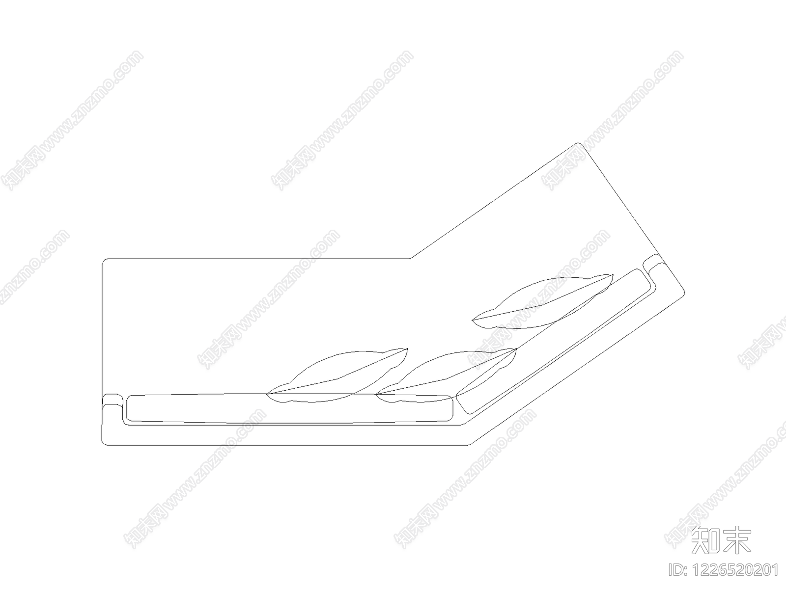 沙发cad施工图下载【ID:1226520201】