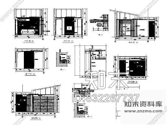 图块/节点别墅主卧设计详图cad施工图下载【ID:832267737】