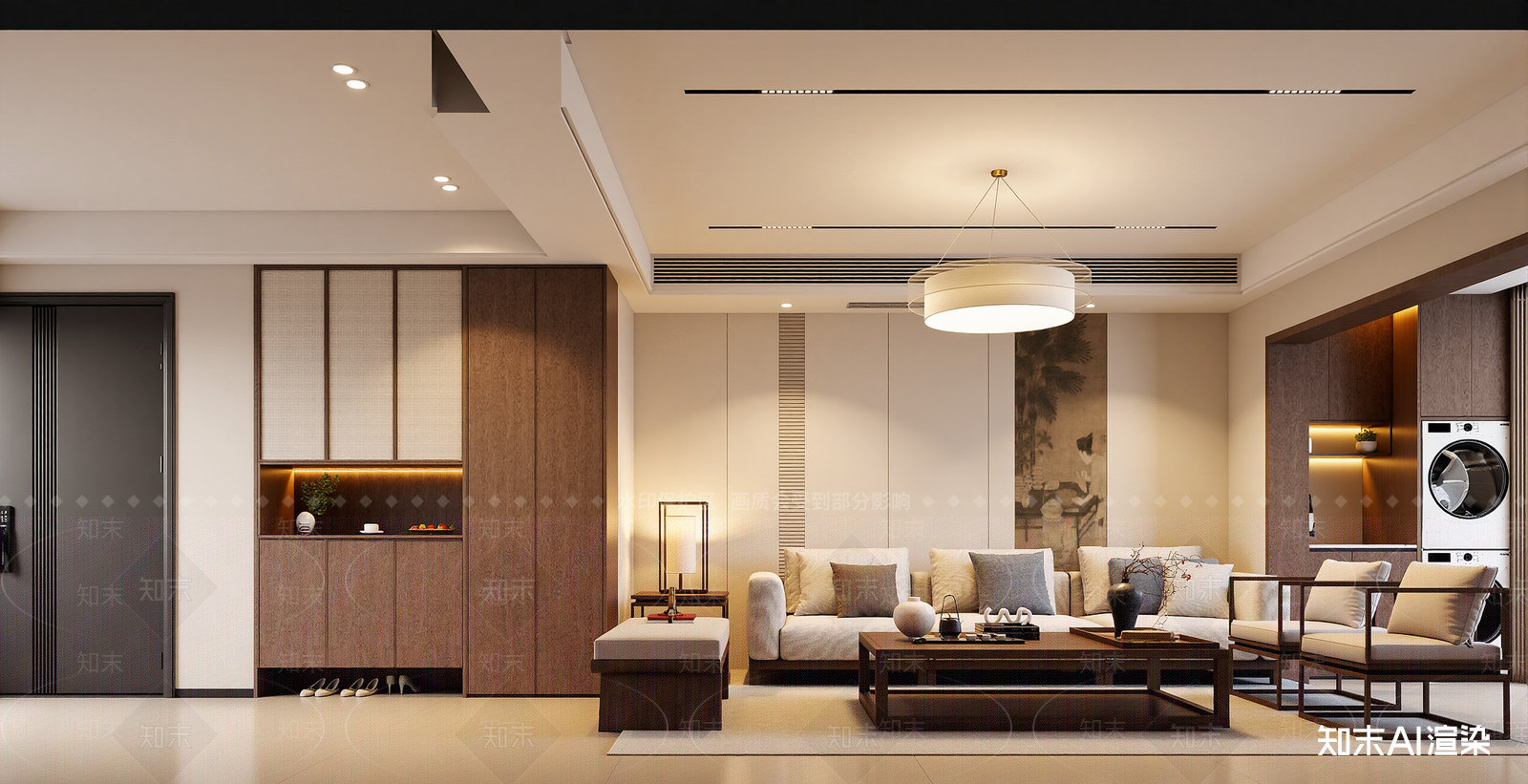 中式家居客厅3D模型下载【ID:1221849934】