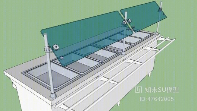 办公桌SU模型下载【ID:47642005】