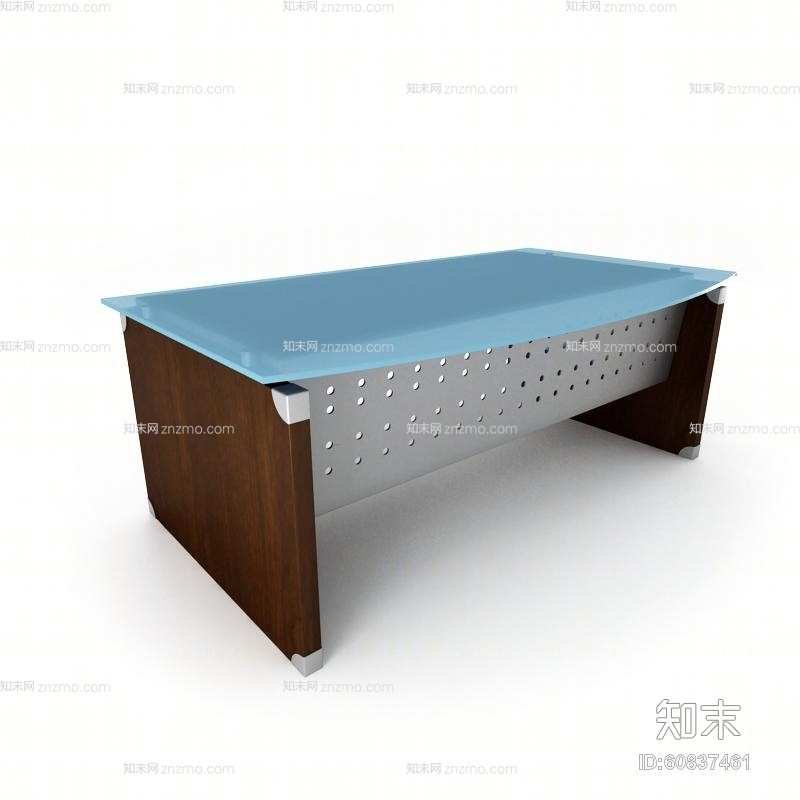 现代木艺办公桌3D模型下载【ID:60837461】