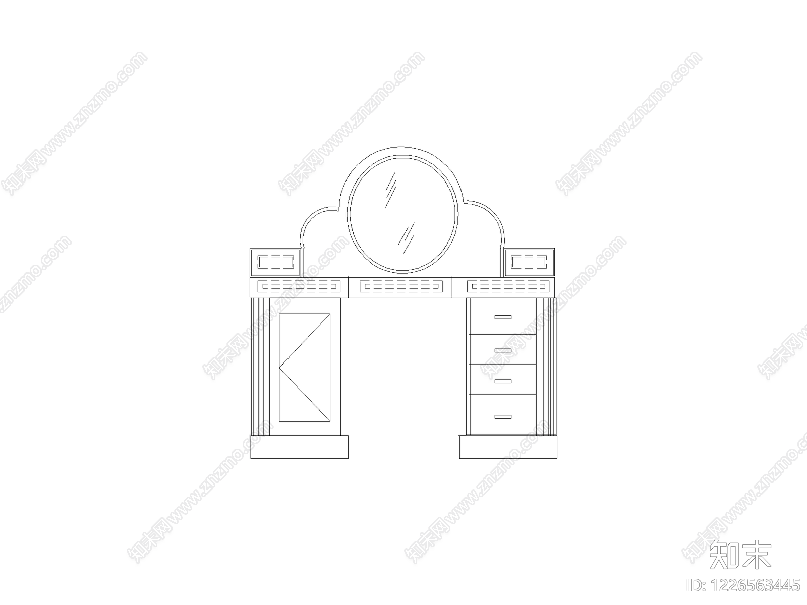 现代柜子CAD图纸
