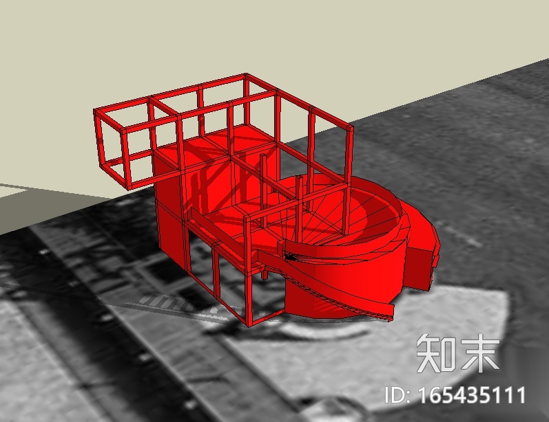 建筑设计大师屈米拉维莱特公园SU模型施工图下载【ID:165435111】