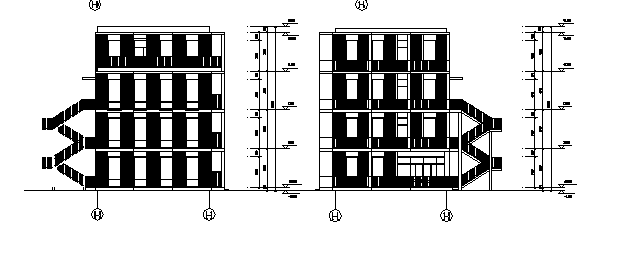 高层框剪结构办公楼建筑施工图cad施工图下载【ID:151395148】