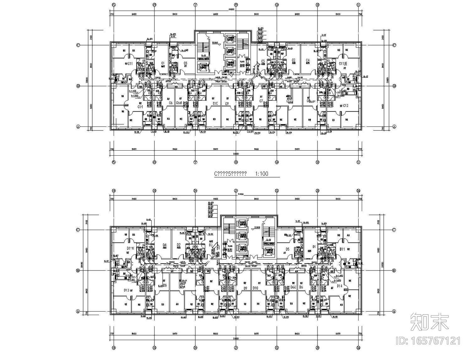 [北京]6栋商业建筑给排水中水虹吸雨水污水消防系统设...cad施工图下载【ID:165767121】