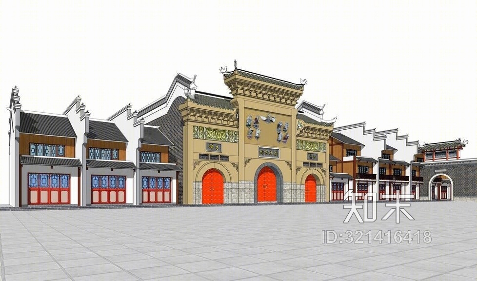 广东会馆SU模型下载【ID:321416418】