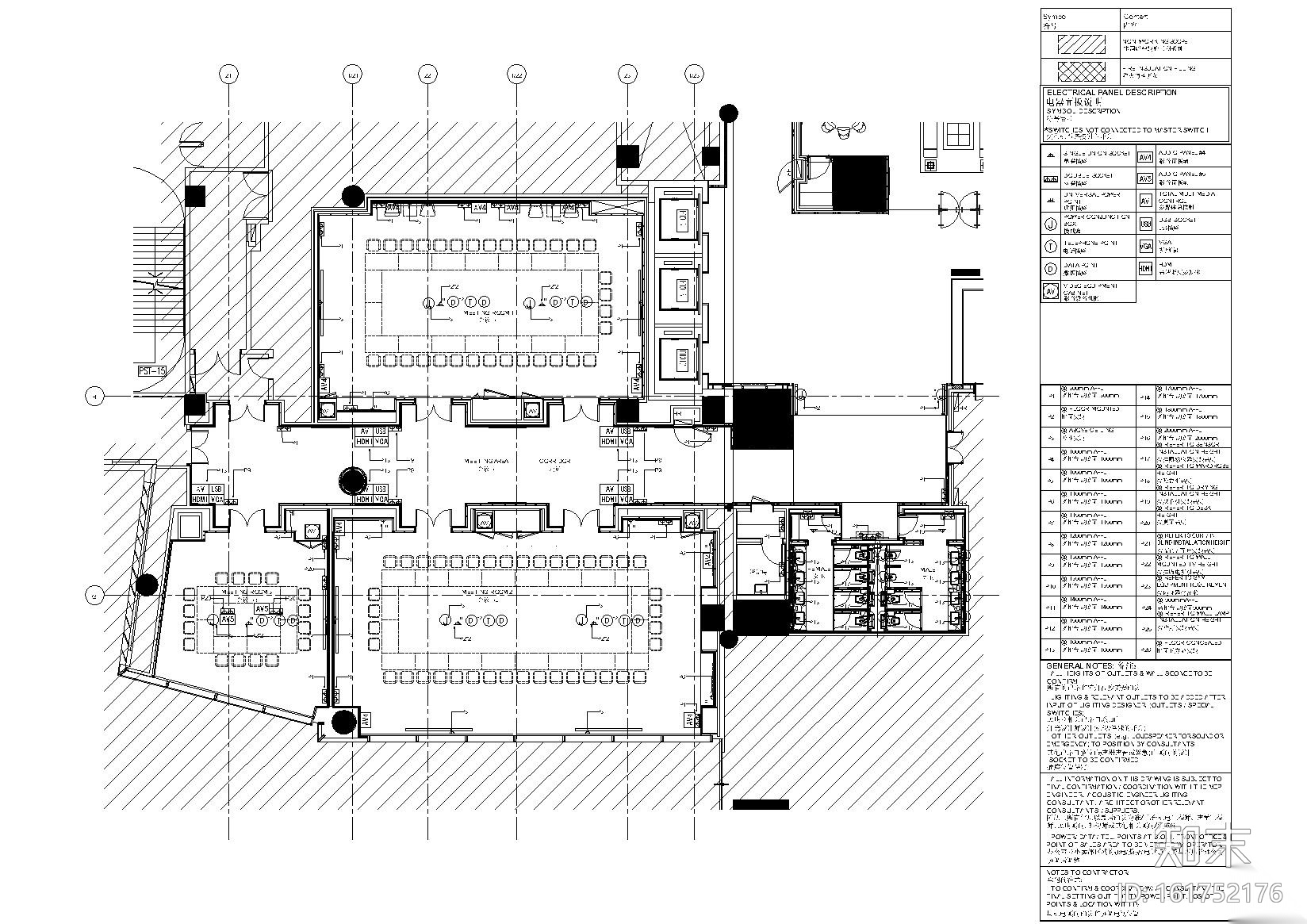[长沙]尼依格罗五星商务酒店装饰工程施工图cad施工图下载【ID:161752176】
