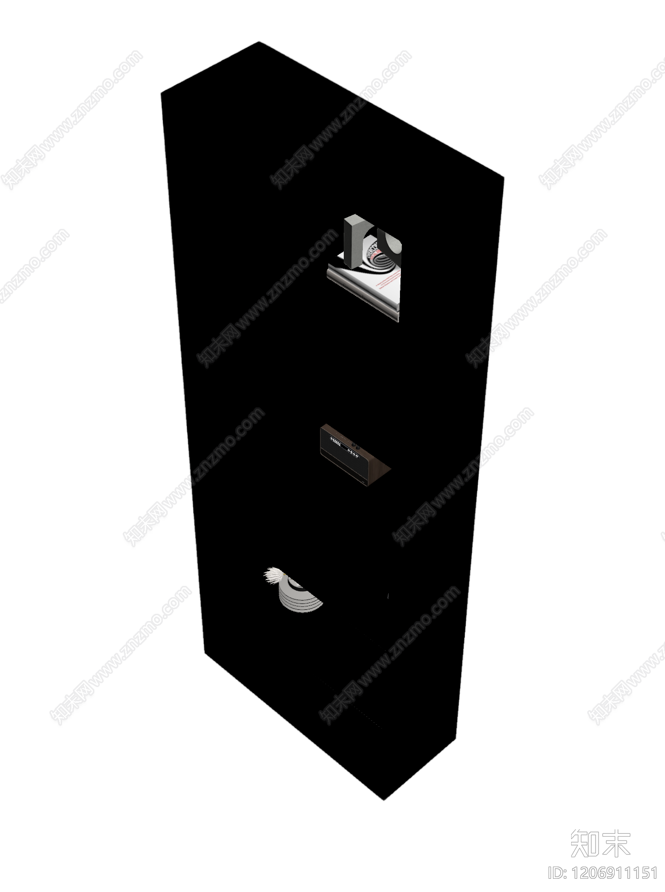 组合书架装饰组件3D模型下载【ID:1206911151】