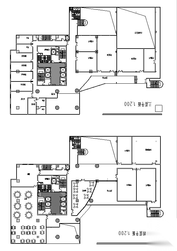 后现代高层商业办公综合楼建筑设计方案CAD施工图下载【ID:166060128】