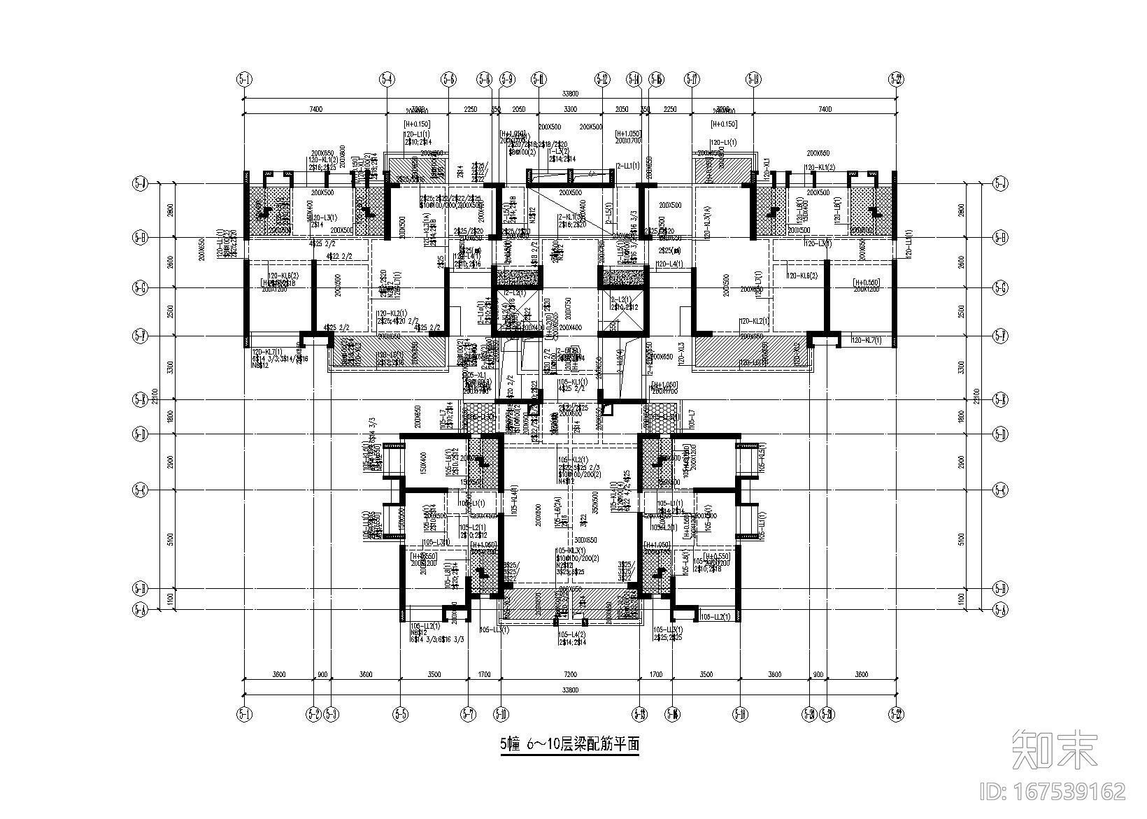 框剪结构高层住宅楼cad施工图下载【ID:167539162】