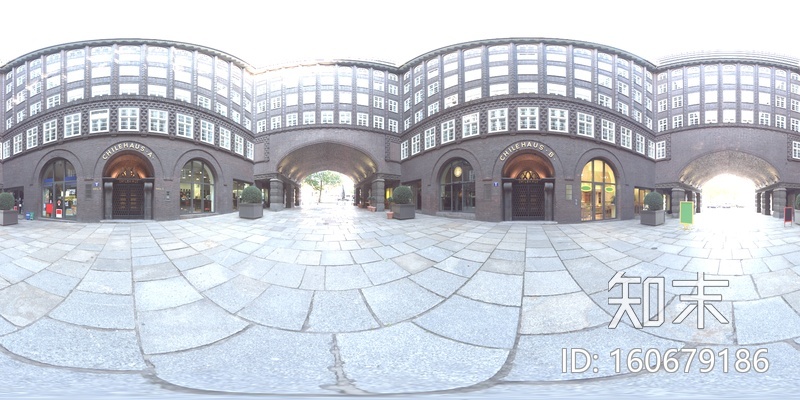 户外商业街HDR全景贴图贴图下载【ID:160679186】