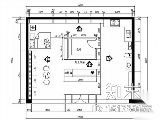 [江西]高新技术照明科技有限公司现代办公室装修施工图（...cad施工图下载【ID:161739174】