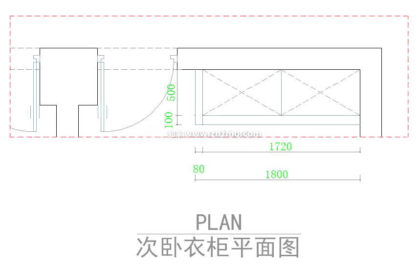 衣柜cad施工图下载【ID:179819187】