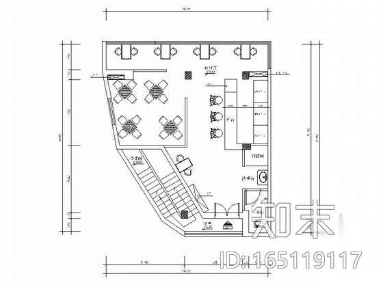 [海口]混搭风格咖啡厅装修施工图（含效果）cad施工图下载【ID:165119117】