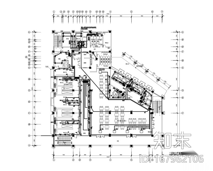 四层框架结构cad施工图下载【ID:167962106】