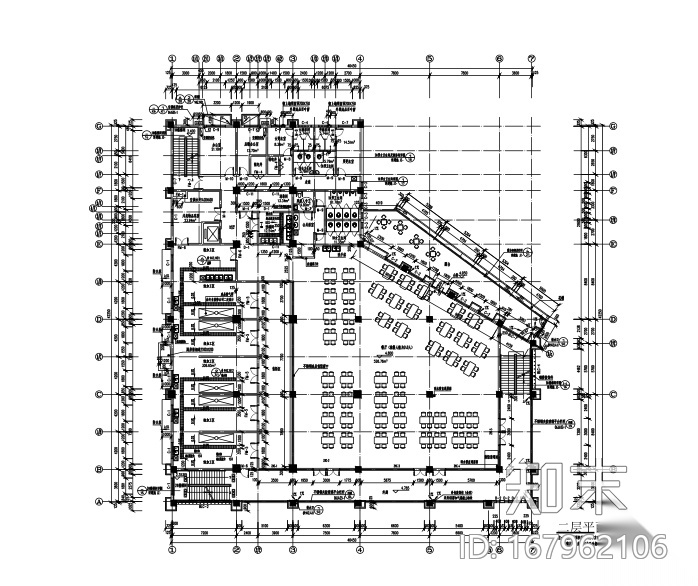 四层框架结构cad施工图下载【ID:167962106】