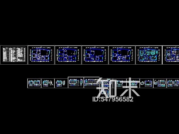 家装CAD全套cad施工图下载【ID:547956582】