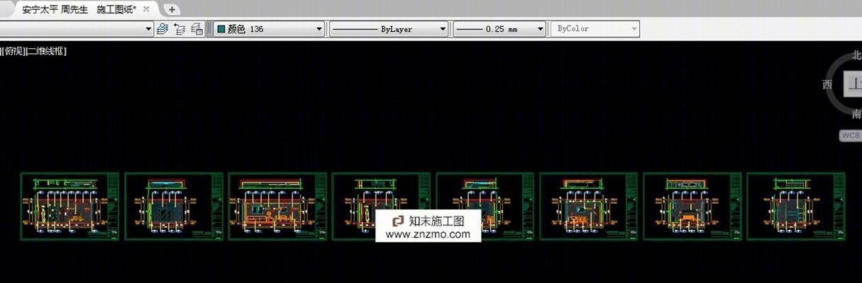 一套家装施工图纸cad施工图下载【ID:36900862】