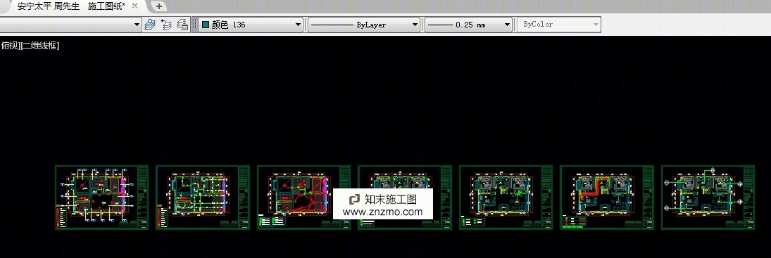 一套家装施工图纸cad施工图下载【ID:36900862】