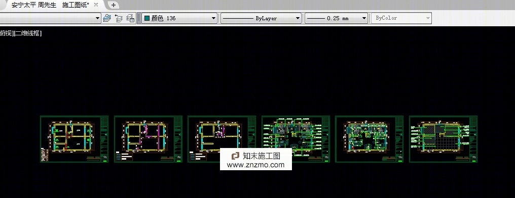 一套家装施工图纸cad施工图下载【ID:36900862】