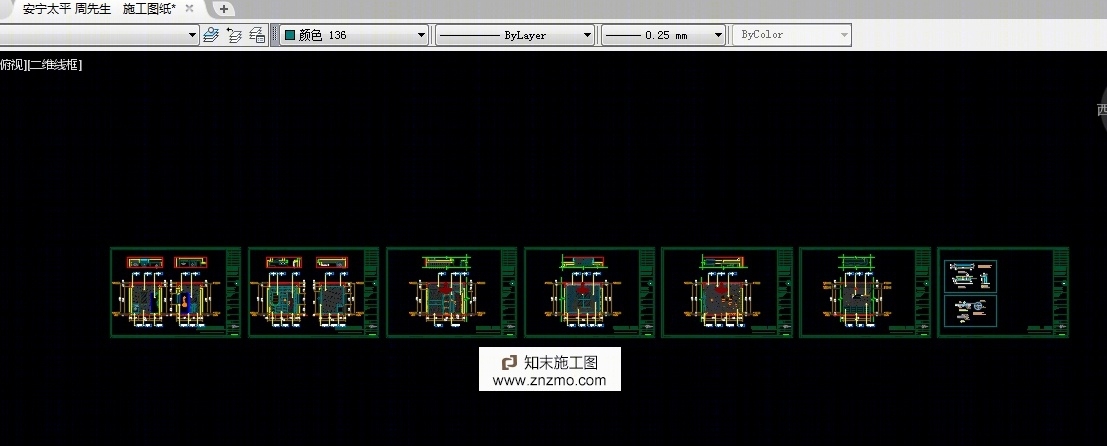 一套家装施工图纸cad施工图下载【ID:36900862】