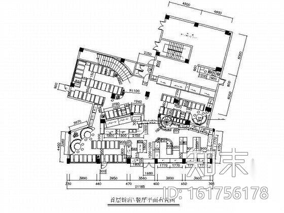 某面包西饼快餐店改造装饰设计图施工图下载【ID:161756178】