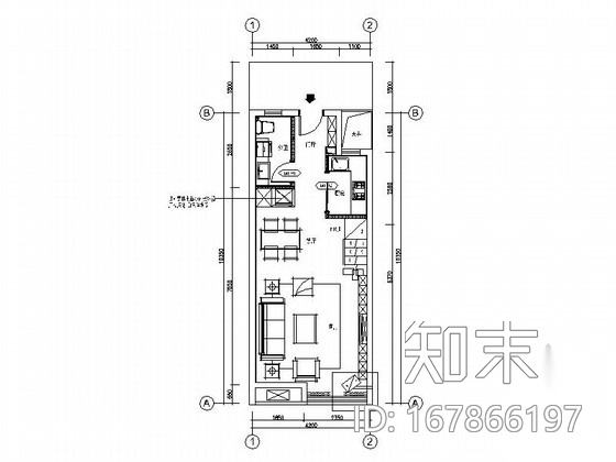 [福建]现代SOHO风格两层样板房室内装修施工图（含高清效...施工图下载【ID:167866197】