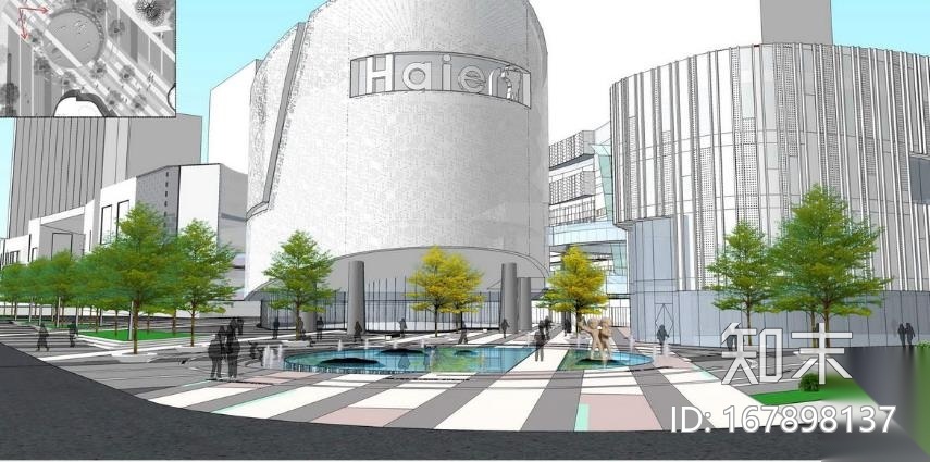 [山东]青岛现代风格商业街景观设计方案cad施工图下载【ID:167898137】