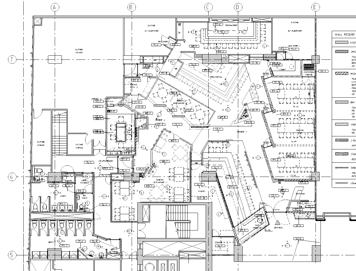 [香港]喜来登酒店云海日本餐厅cad施工图下载【ID:161765108】