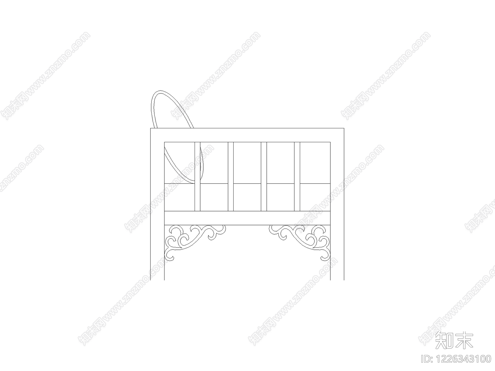 现代床CAD图纸