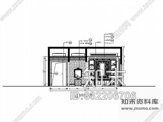 图块/节点别墅小餐厅立面图cad施工图下载【ID:832206706】