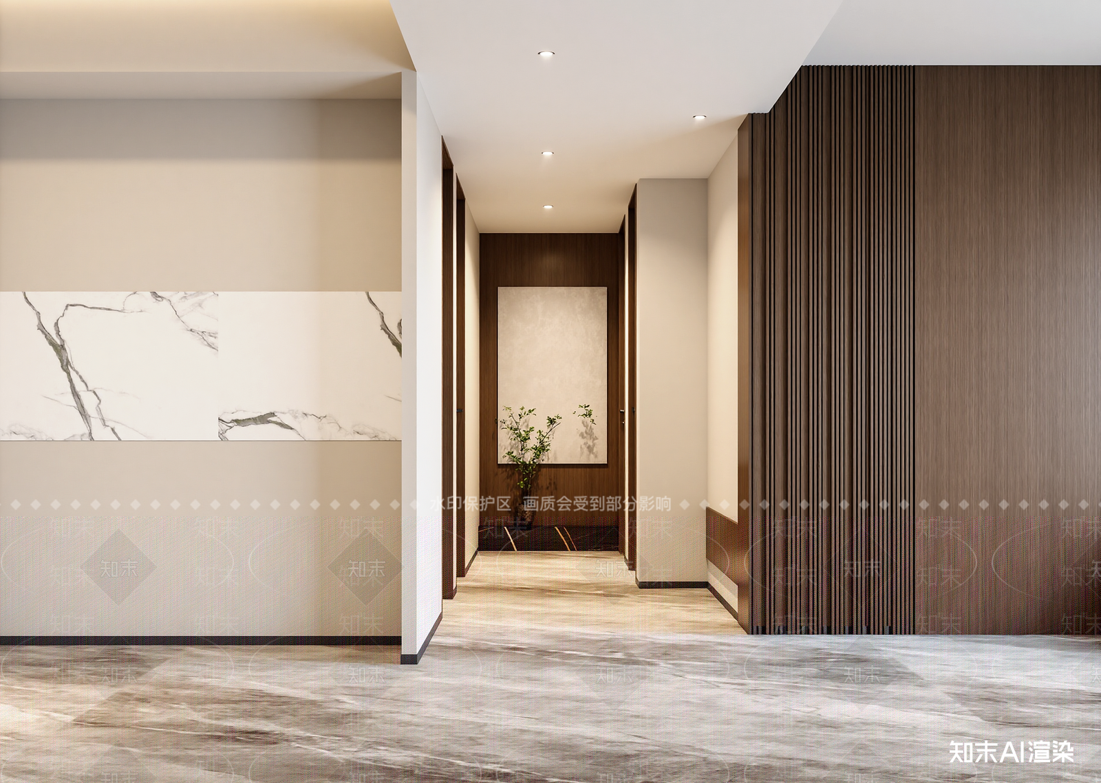 现代走廊3D模型下载【ID:1214608318】