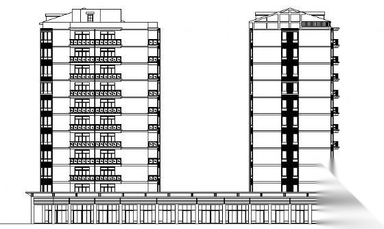 某十一层住宅楼建筑施工图cad施工图下载【ID:149851177】